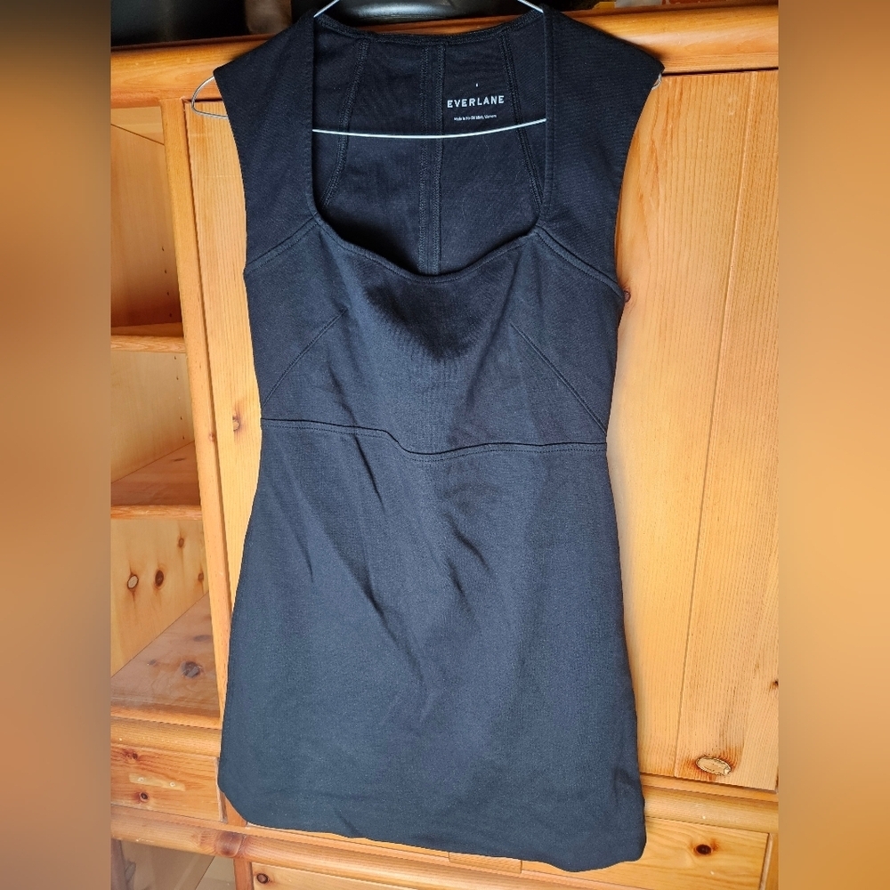 Everlane small square neck sleeveless mini dress